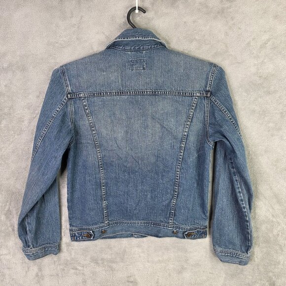 Womens Calvin Klein Jeans Blue Denim Jacket Button Front 100% Cotton Size M - Picture 3 of 6